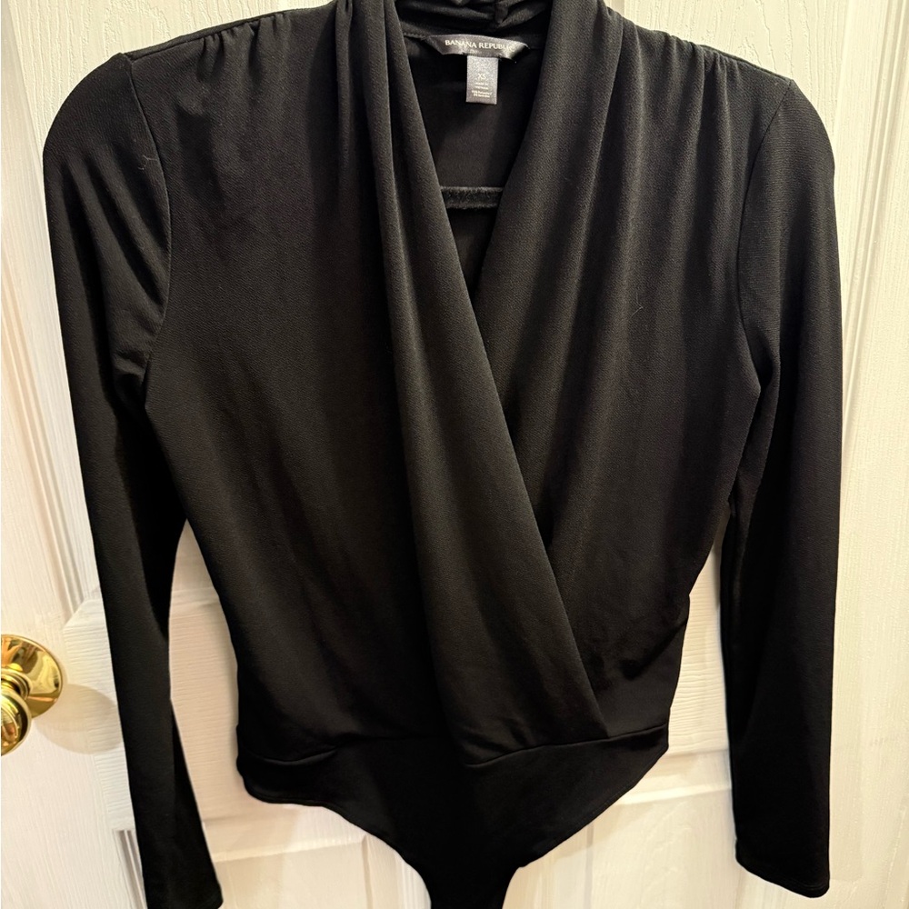 Banana Republic Black Long Sleeve Bodysuit